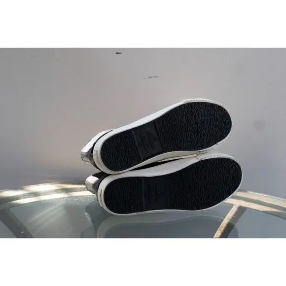 Bata Bullets Men’s Twead High Top Canvas Sneaker Shoes Black Gray Kicks Size 7.5