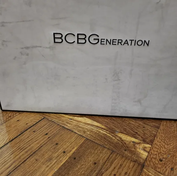 BCBG Generation Black Studded Faux Leather Stiletto Heel Boots