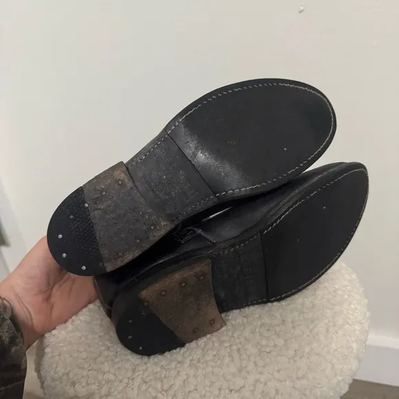 Bed Stu Black Leather Mid-Calf Boots