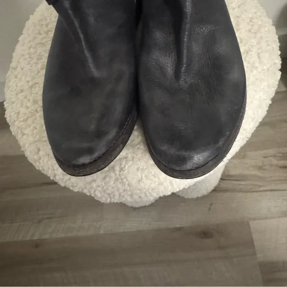 Bed Stu Black Leather Mid-Calf Boots