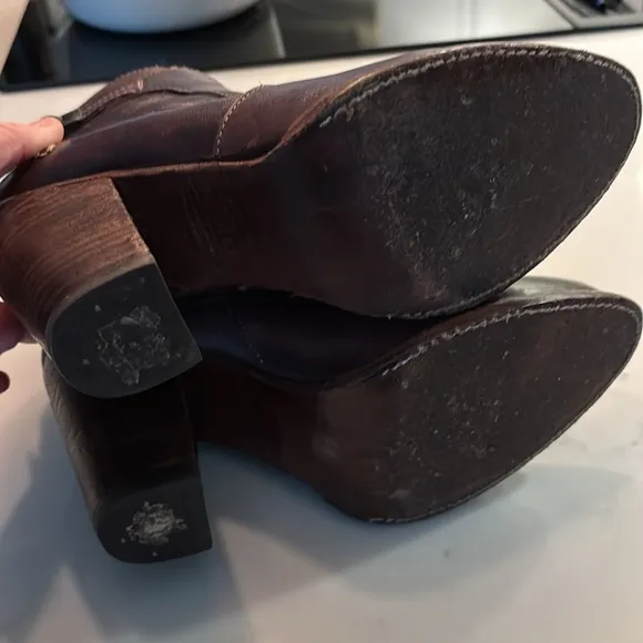 Bed Stu Isla Women’s Burgundy Leather Zipper Ankle &amp; Booties Size 9.5