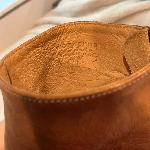 Bed Stu Onset Peep Toe Women’s Cognac Leather Zipper Ankle &amp; Booties Boots