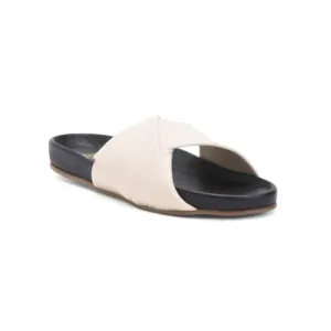 BEEK Cream/Black Made In Mexico Leather Tori Sandals