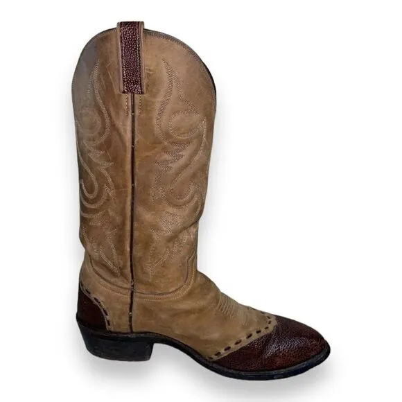 Ben Miller Western Cowboy Boots Leather/Pig Skin BM1121 Men's 10B