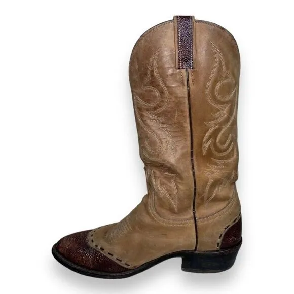 Ben Miller Western Cowboy Boots Leather/Pig Skin BM1121 Men's 10B