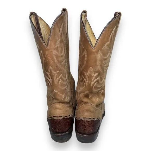 Ben Miller Western Cowboy Boots Leather/Pig Skin BM1121 Men's 10B