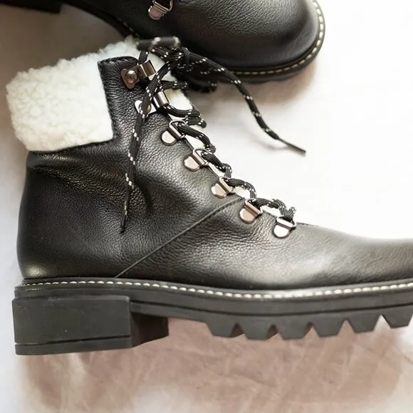 Bernardo Dash (Black Tumbled Calf) Women's Boots sz 6.5 M Shoes New $298 Anthro