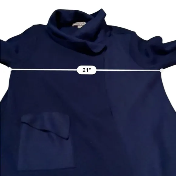 Beyond Threads Alexa Alpaca Wool Apron Front Indigo Blue Sweater Jacket Sz L