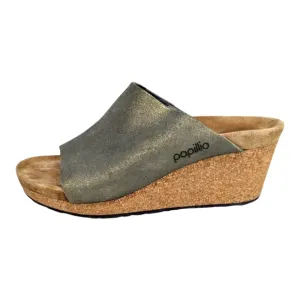 Birkenstock Papillio Namica Metallic Stone Gold Olive Green sandal Size 38 7 7.5