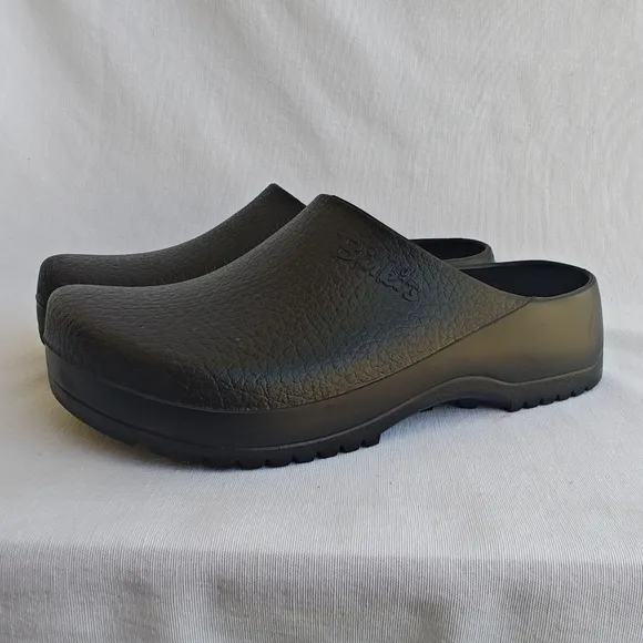 Birkenstock Super-Birki Shoes Polyurethane Slip On Clog EU 40 Black Unisex Nurse