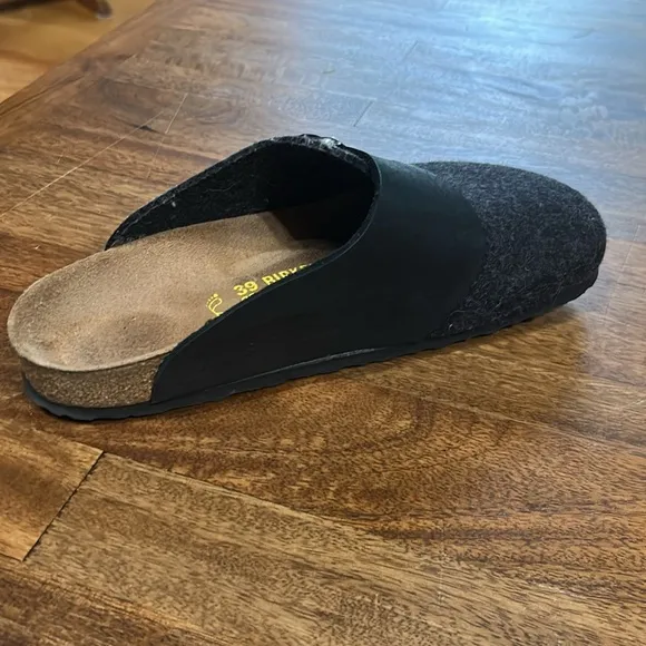 Birkenstock Unisex Basel Clog in grey and black size 39 (8-8 1/2) regular width