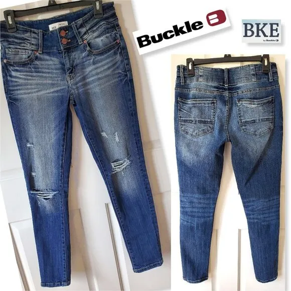 BKE PAYTON Universal Fit Mid Rise Ankle Skinny Stretch Jeans 26 LK New