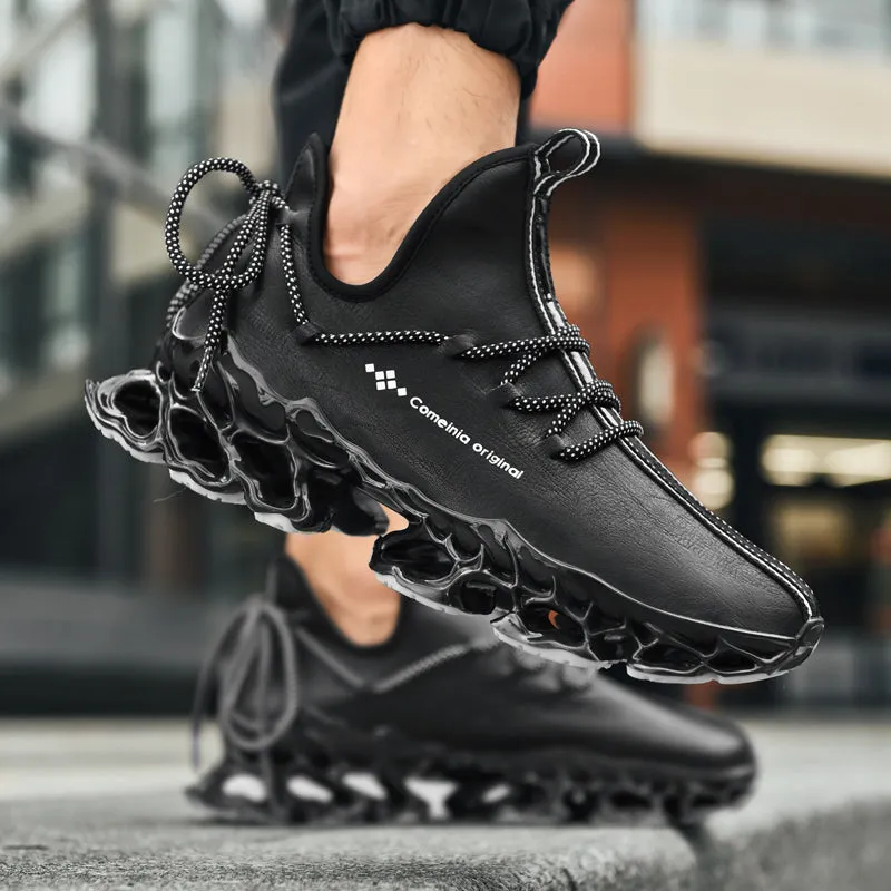 Black Coral Pattern Blade Sole Sport Shoes Gen-Z