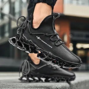 Black Coral Pattern Blade Sole Sport Shoes Gen-Z