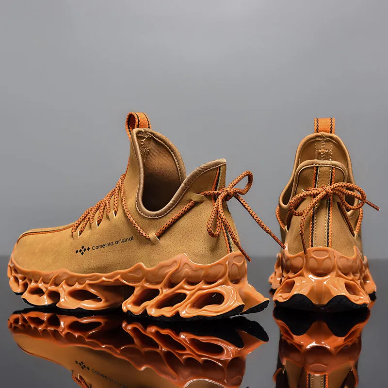 Black Coral Pattern Blade Sole Sport Shoes Gen-Z