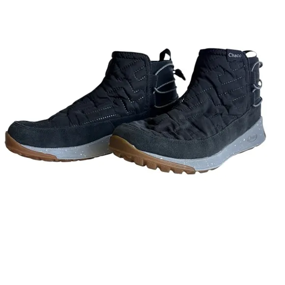 🌺Black High-Top Boots with Lace-Up Design and Cushioned Midsole