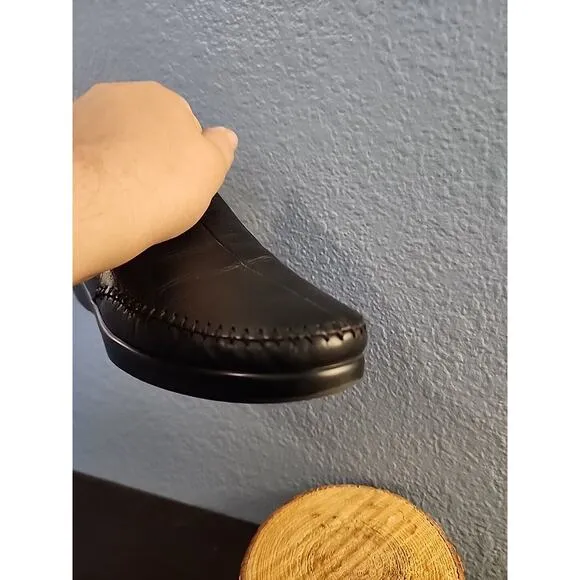 Black SAS Tripad Comfort Leather Slip On Shoes Women's Size 10 Great Condition‎