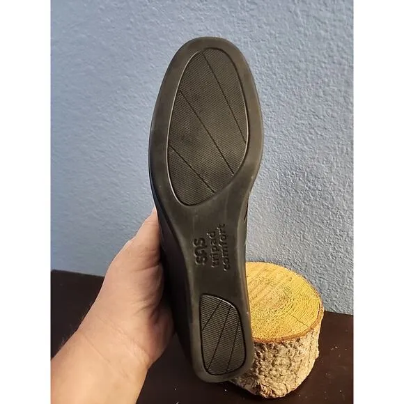 Black SAS Tripad Comfort Leather Slip On Shoes Women's Size 10 Great Condition‎