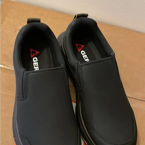 Black Slip-On Men's Shoes