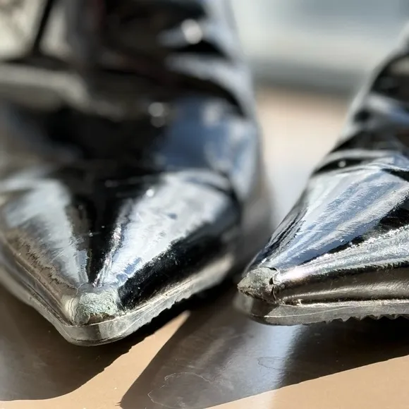 Black Stiletto Ankle Boots “Left &amp; Right”