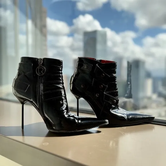 Black Stiletto Ankle Boots “Left &amp; Right”