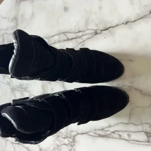 Black Suede Prada Ankle Boots