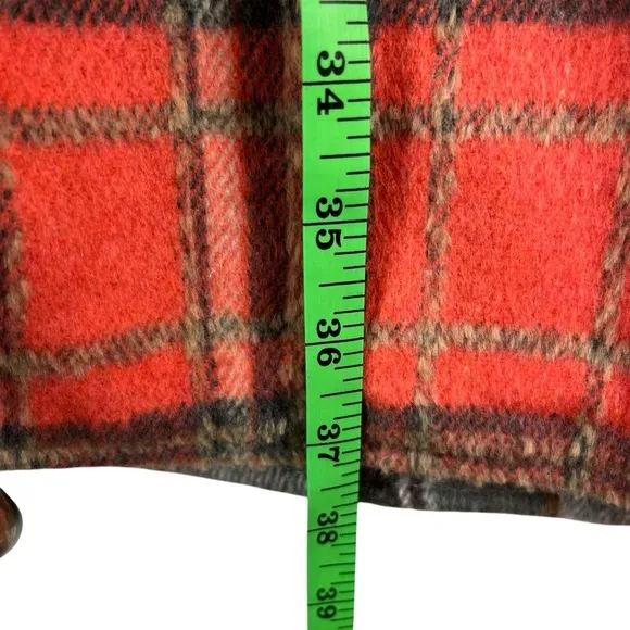 BLANK NYC Wool Blend Reversible Plaid Button Front Longline Jacket Fall Winter M