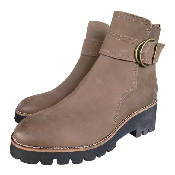 Blondo Waterproof Dagger Woman's Bootie Size 8.5 Sand Suede