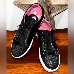 Blumarine Black Glitter Top Sneaker 9
