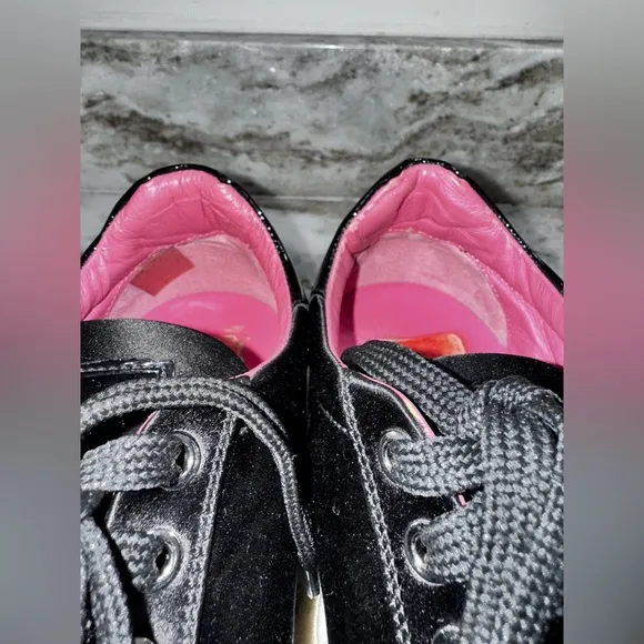 Blumarine Black Glitter Top Sneaker 9