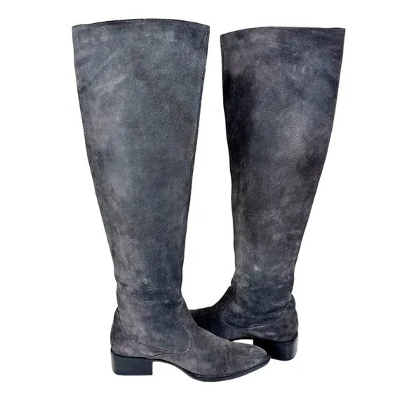 Born Cady Over the Knee Boots Gray Grafite Suede Tall SZ 6