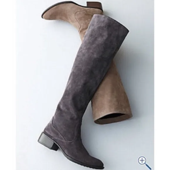 Born Cady Over the Knee Boots Gray Grafite Suede Tall SZ 6