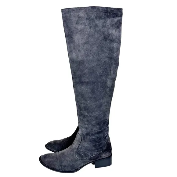 Born Cady Over the Knee Boots Gray Grafite Suede Tall SZ 6