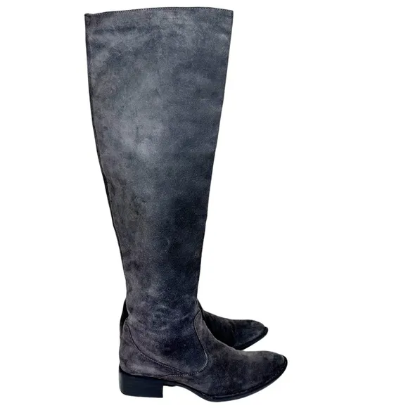 Born Cady Over the Knee Boots Gray Grafite Suede Tall SZ 6