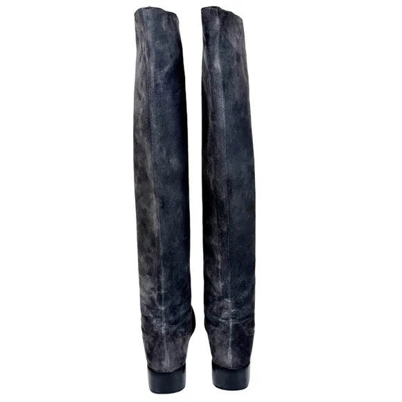 Born Cady Over the Knee Boots Gray Grafite Suede Tall SZ 6