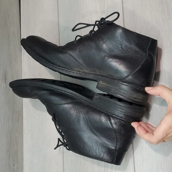 Born Mens Ankle High Top Lace Up Leather Boots shoes sz 11M