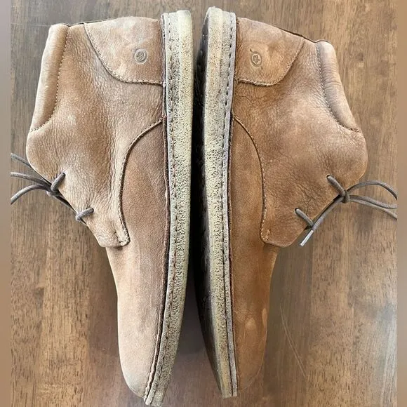 Born Men's Chukka Ankle Boots 13M Brown Suede Leather Classic Lace Up