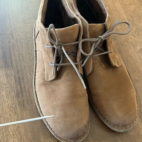 Born Men's Chukka Ankle Boots 13M Brown Suede Leather Classic Lace Up