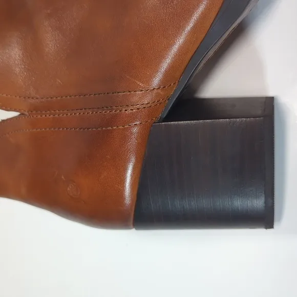 Born Olivia Women's Brown Leather Ankle Boots Size 9.5