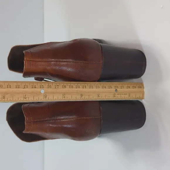 Born Olivia Women's Brown Leather Ankle Boots Size 9.5