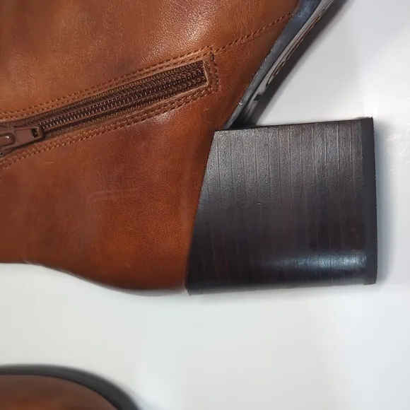 Born Olivia Women's Brown Leather Ankle Boots Size 9.5