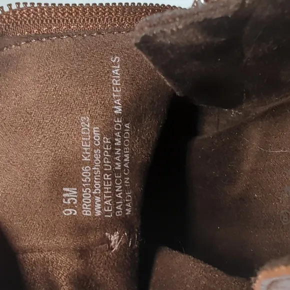 Born Olivia Women's Brown Leather Ankle Boots Size 9.5