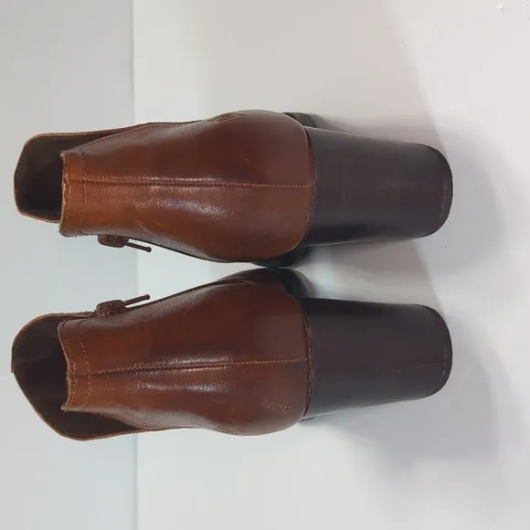 Born Olivia Women's Brown Leather Ankle Boots Size 9.5