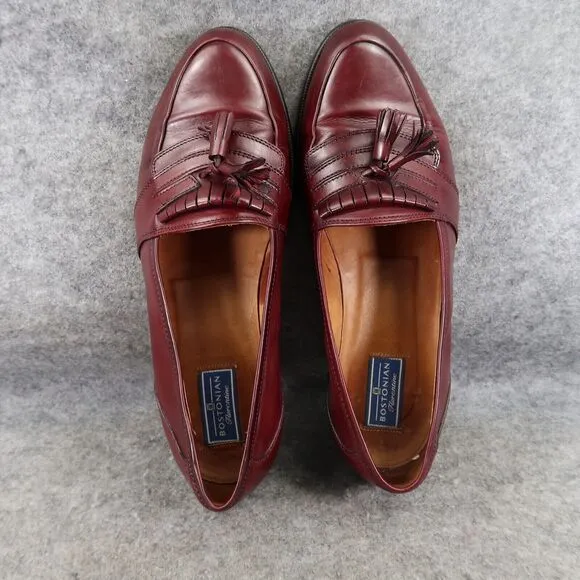 Bostonian Shoes Mens 10 Loafer Tassel Classic Slip On Leather Florentine Brown