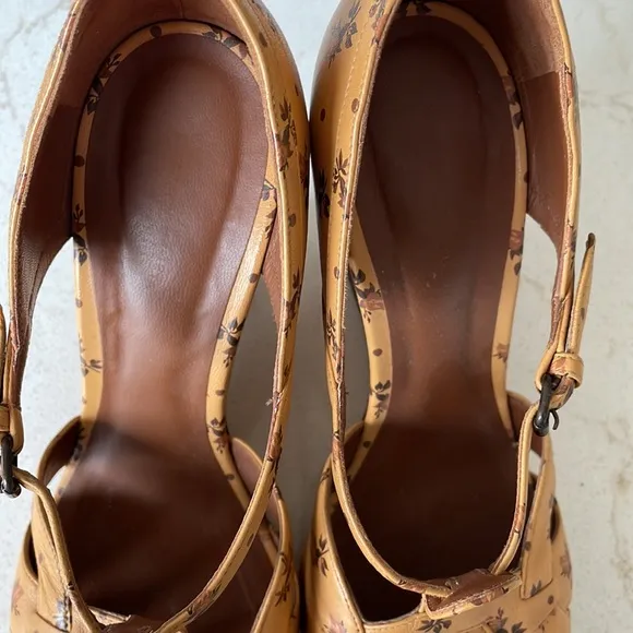 Bottega Veneta Floral Intrecciato Wedge Sandals