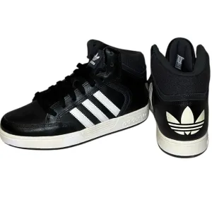 Brand New ADIDAS Sneakers Size 4 Youth Black White High Top Shoes Lace up
