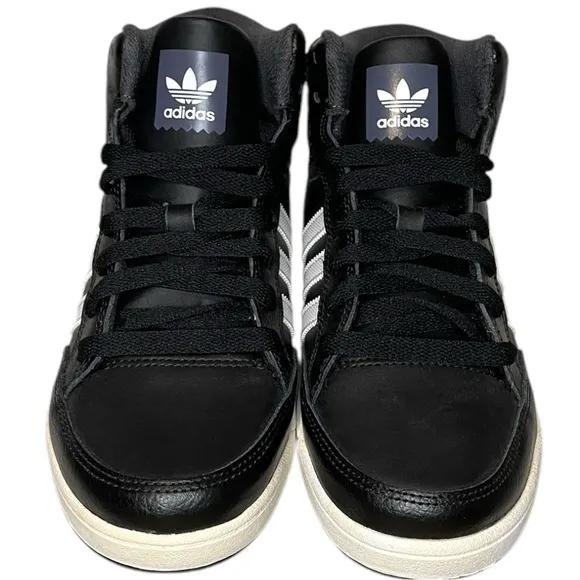 Brand New ADIDAS Sneakers Size 4 Youth Black White High Top Shoes Lace up