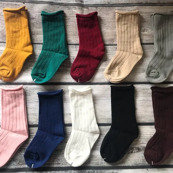 Brand New Set of 10 Baby Knee High Socks 0-12 M