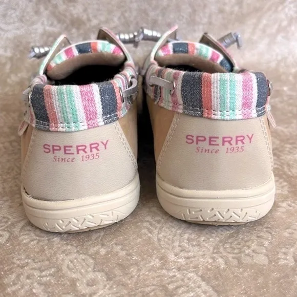 Brand New Sperry Shoresider 3-Eye Sparkle Stripe Boat Shoes Slip On Loafers