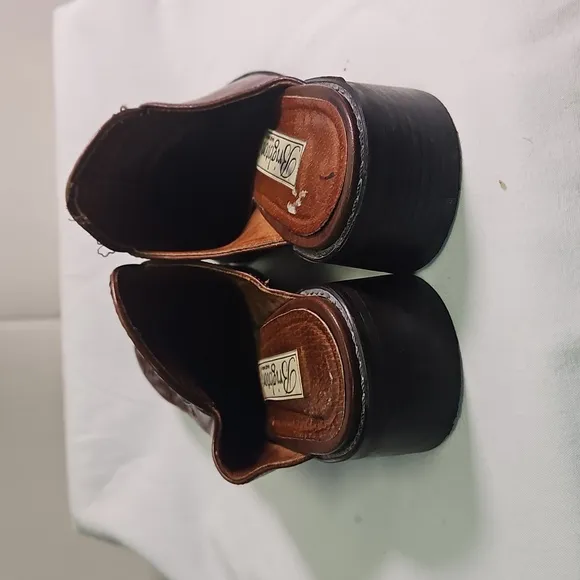 Brighton Brown Leather Mules